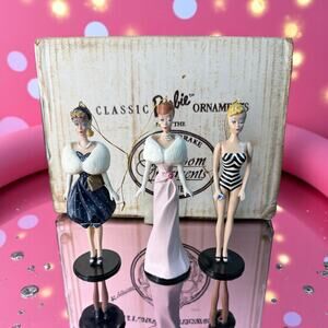 1995 Ashton Drake Heirloom Ornaments Barbie Set of 3 Classic Barbie #93621